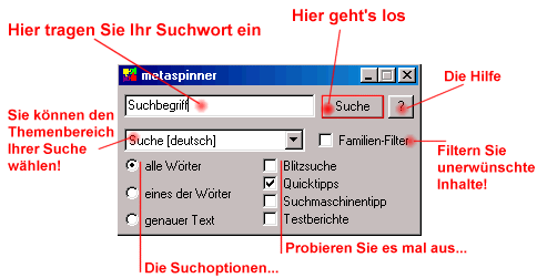 Das Suchfeld!